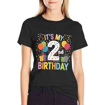 Kids Kids 2nd Birthday Boy Toddler Two 2 Year Old Birthday  Graphic-printed T-Shirt