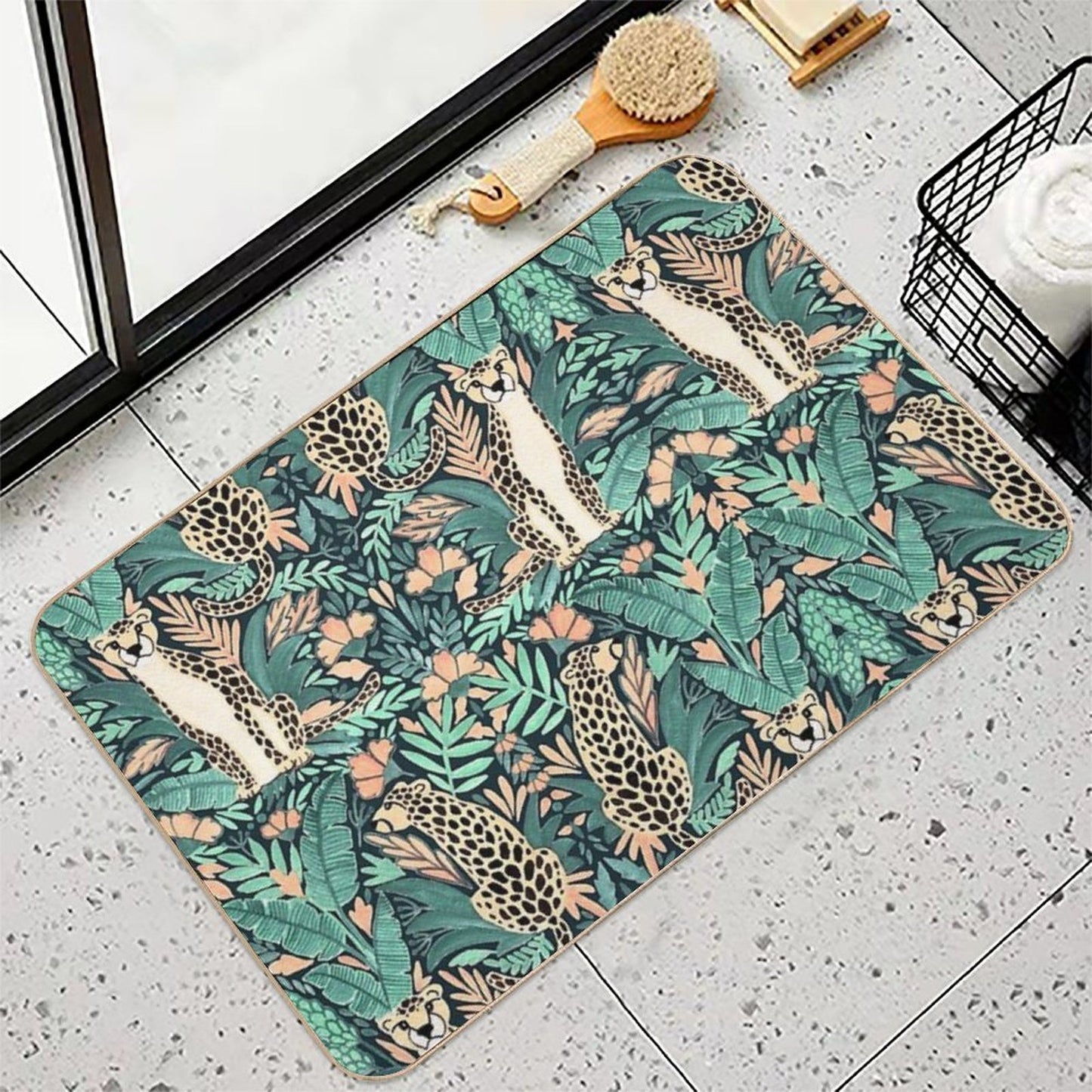 Leopard  Slip-Resistant Bath Mat