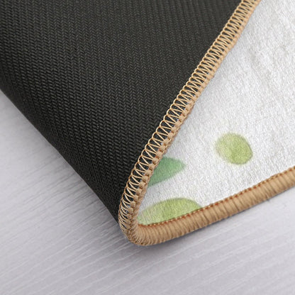 Lovely Natural Green Leaf  Odorless Bath Mat