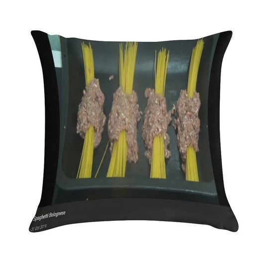 A Different Spaghetti Bolognese - Kay's Cooking Soft Durable Construction Throw Pillow