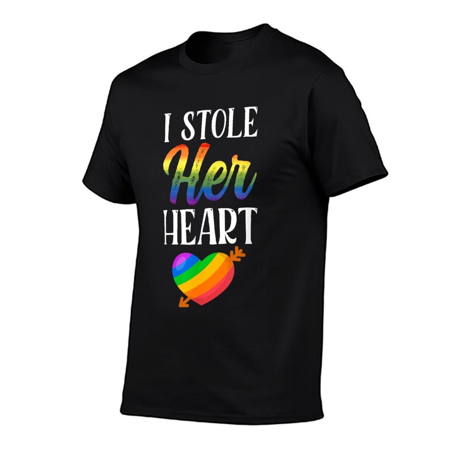 LGBTQ Pride Partner Look Couple Rainbow Engagement Wedding  Oversized Silhouette T-Shirt