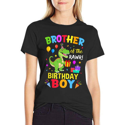 Brother Of The Birthday Boy T-Rex Funny Dinosaur Boy Party  Lightweight T-Shirt