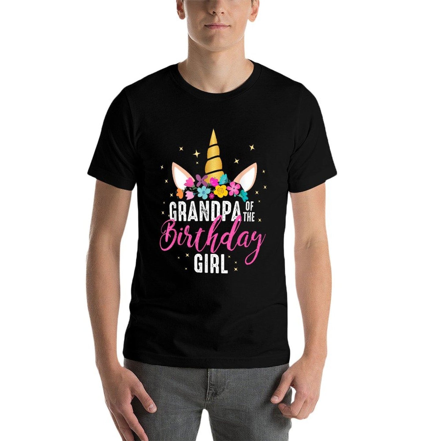 Grandpa Of The Birthday Girl Grandpa Gift Unicorn Birthday  Quick-drying T-Shirt