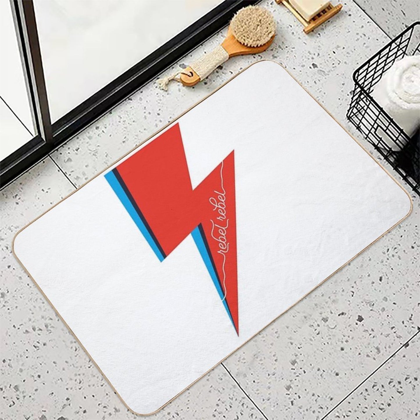 David Bowie Flash  Long-Lasting Bath Mat