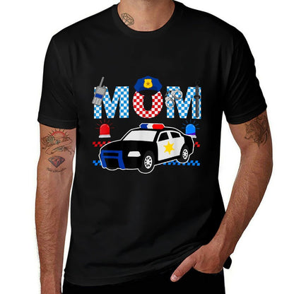 Cop Mom Police Themed Kids Birthday Officer Party Matching  Easy-care T-Shirt