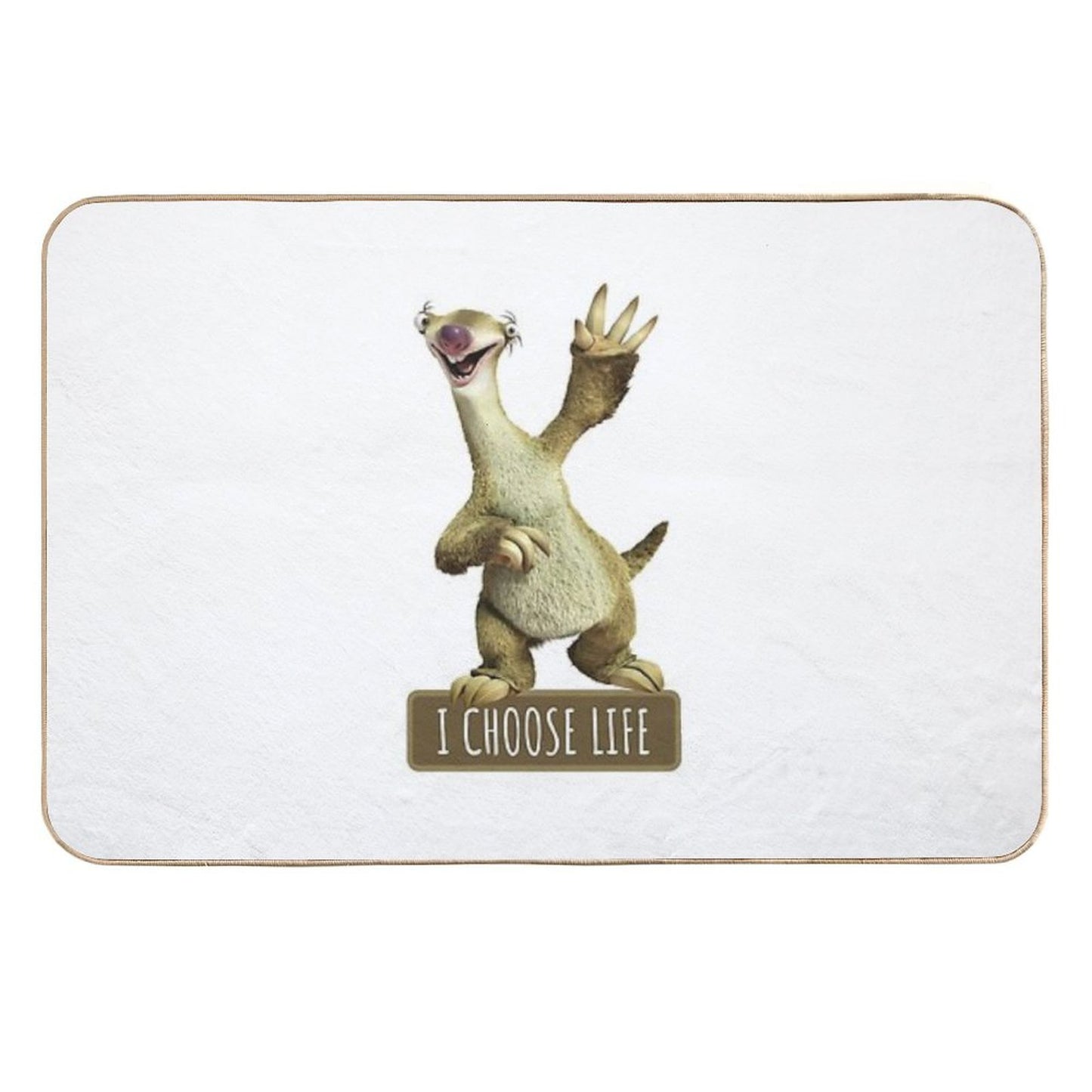 Sid I Choose Life, Sloth I Choose Life  Rapid-Drying Bath Mat