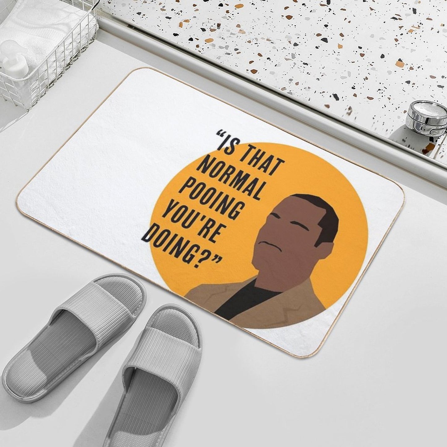 Alan Johnson  Is That Normal Pooing You're Doing Quote  Peep Show  Toxin-Free Bath Mat