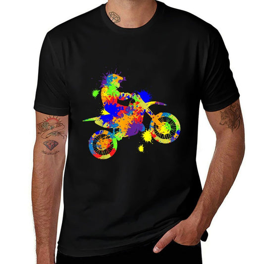 Dirt Bike Rider Motocross Enduro Dirt Biking Boys  Polyester Blend T-Shirt