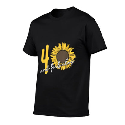 40 And Fabulous Sunflower 40th Birthday  Breathable T-Shirt