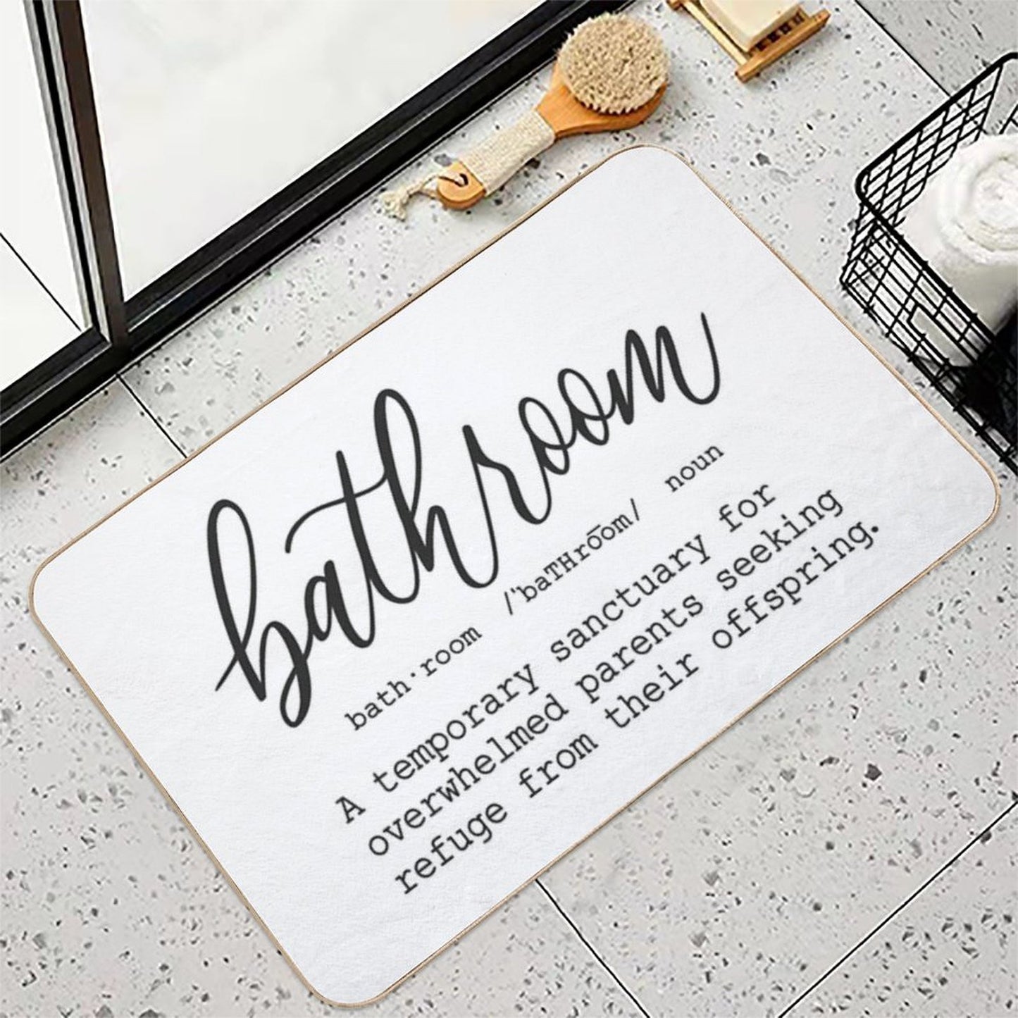 Funny Bathroom Definition  Multi-Purpose Bath Mat