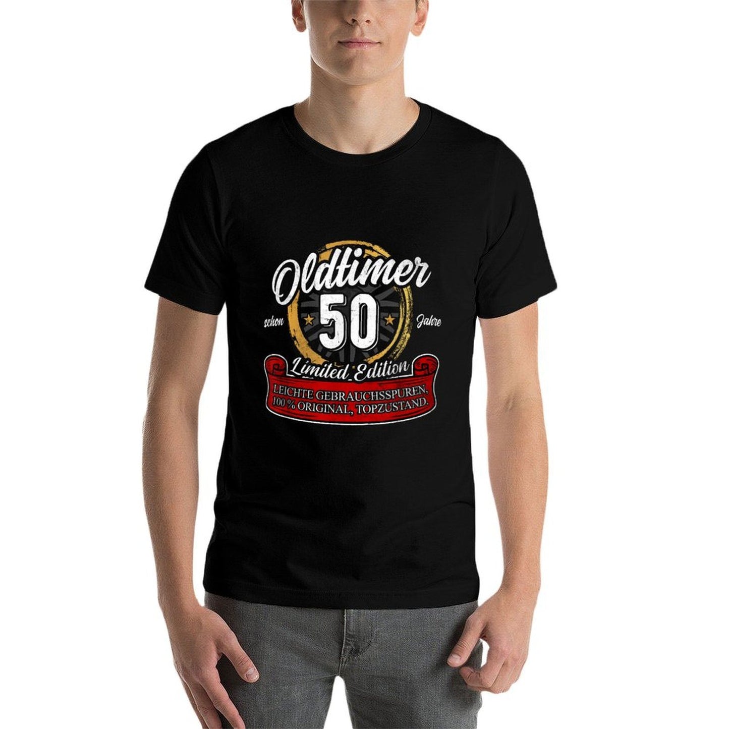 50th Birthday Old Car Model 50th Birthday Gift  Vintage-inspired T-Shirt