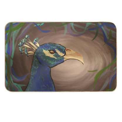 Blue Peacock  Easy To Clean Bath Mat
