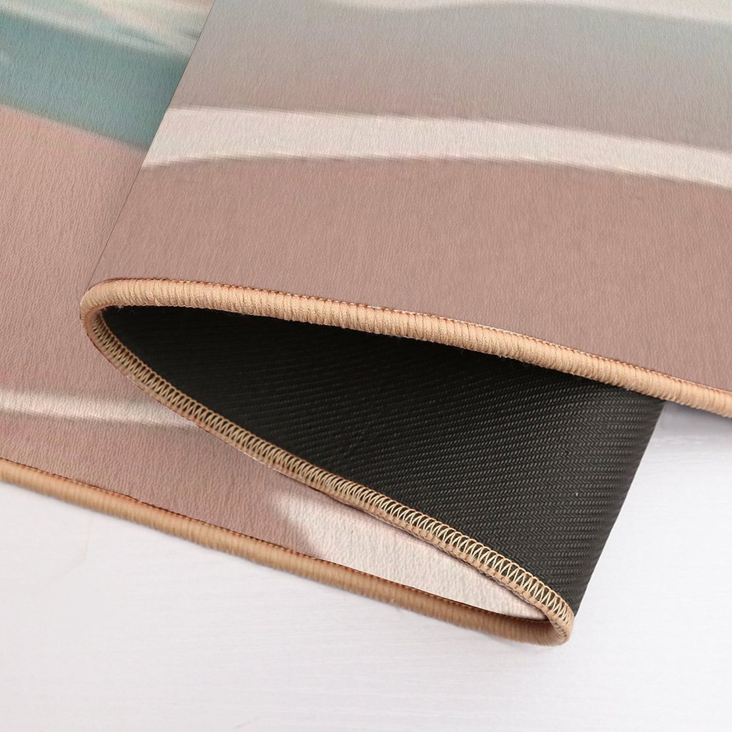 Minty Waves Abstract  Anti-Trip Bath Mat