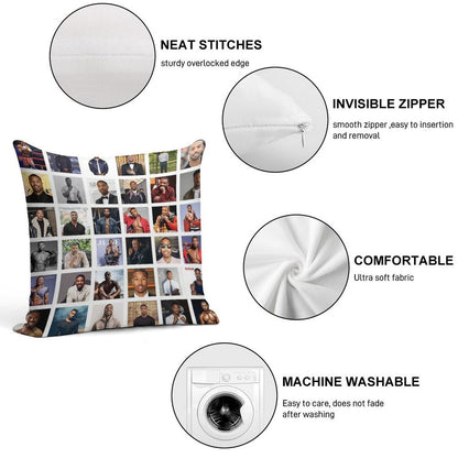 Michael B Jordan Soft Reinforced Edging Throw Pillow