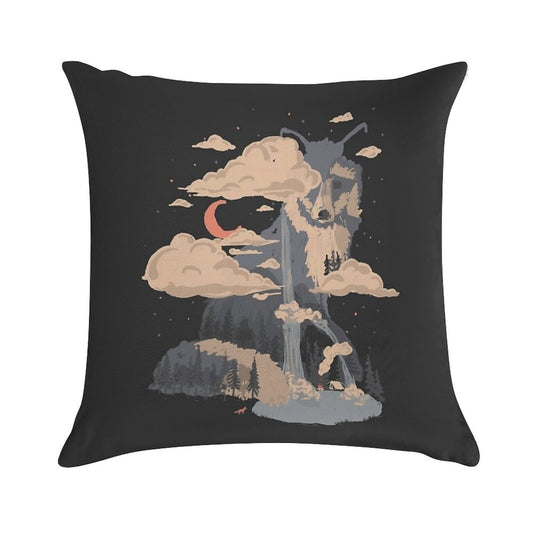 At The Foot of Fox Mountain... Soft Washable Throw Pillow