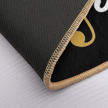 Without Music Life Would B Flat II - Funny Music Quotes T-Shirt Durable Bath Mat