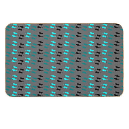 Aqua And Teal  Long-Lasting Bath Mat