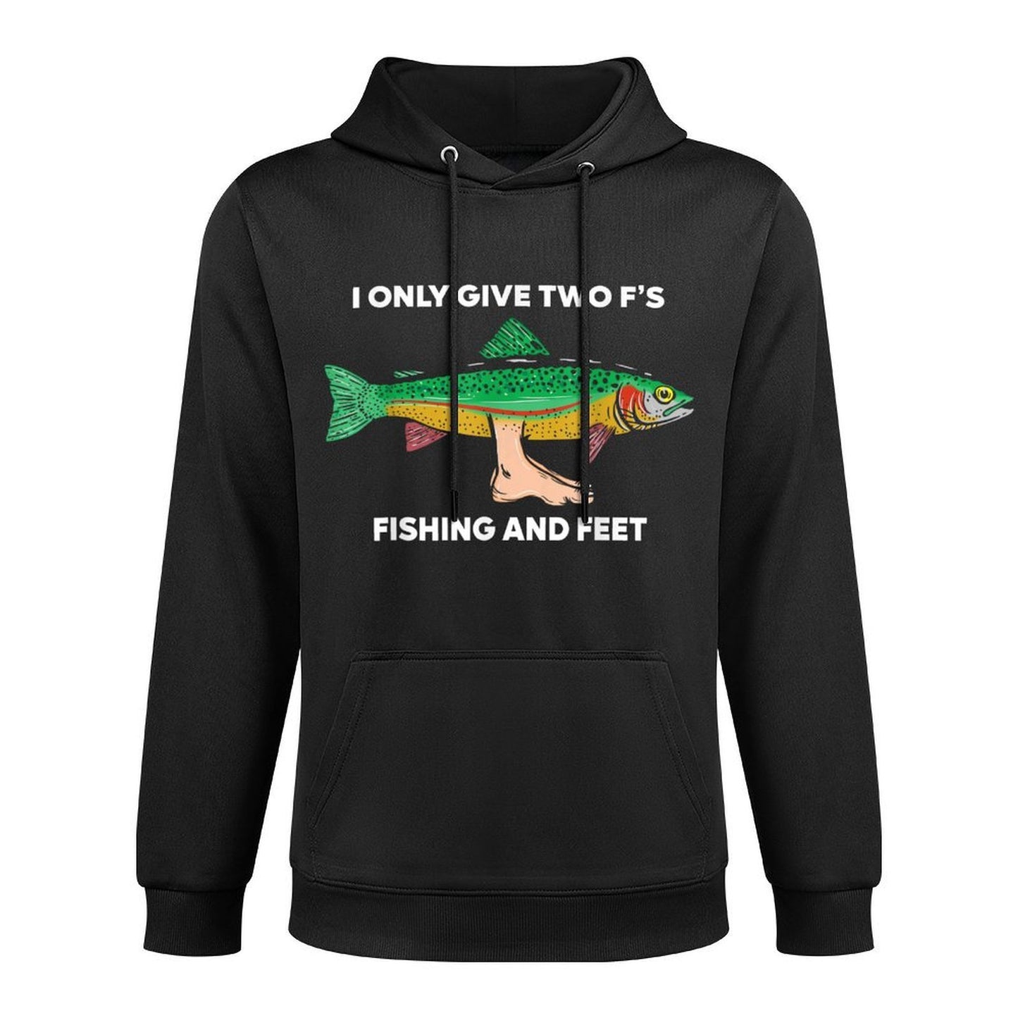 Oddly Specific Apparel Unisex-Adults Fishing Black Small Classic Fit Modern Humor Irony Satirical Design Cotton-Polyester Blend Hoodie