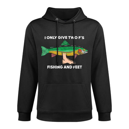 Oddly Specific Apparel Unisex-Adults Fishing Black Small Classic Fit Modern Humor Irony Satirical Design Cotton-Polyester Blend Hoodie
