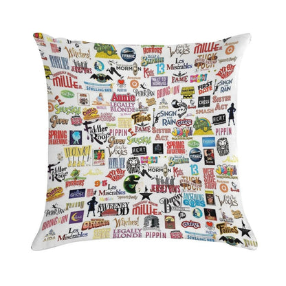 Musical Logos Soft Multiple Sizes Throw Pillow