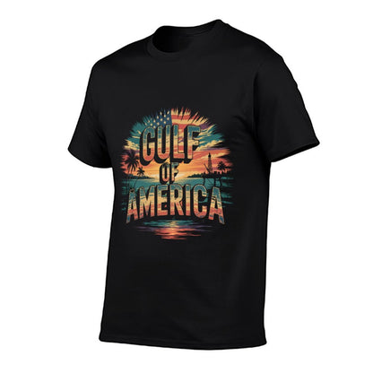 Retro Gulf Of Usa America Patriotic Beach Life Est 2025 Sweatshirt Slim-fit Cut T-Shirt
