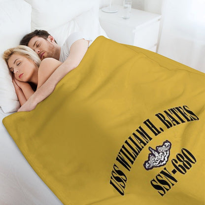USS WILLIAM H. BATES (SSN-680) SHIP'S STORE Eco-conscious Throw Blanket