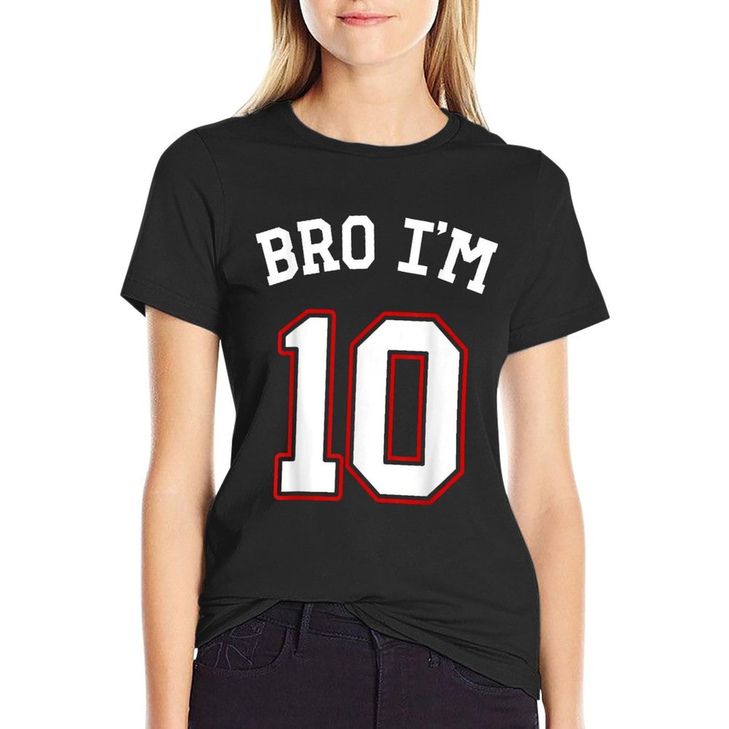 Bro I'm 10 10 Years Old, Tenth Birthday 10th Birthday  Eco-friendly Material T-Shirt
