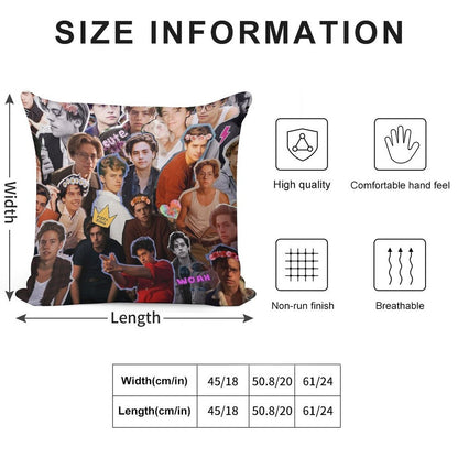 Cole Sprouse Collage Soft Multiple Sizes Throw Pillow