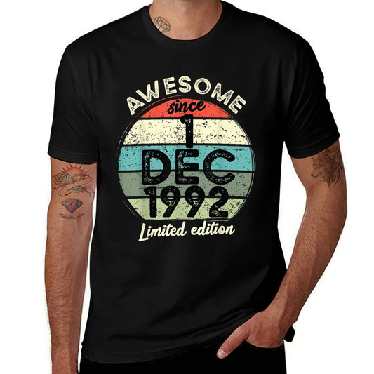30 Year Old Birthday 1 December 1992 30th Birthday  Affordable Price T-Shirt