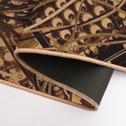 Analog Synthesizer  Illustration - Black , Brown  Easy Maintenance Bath Mat