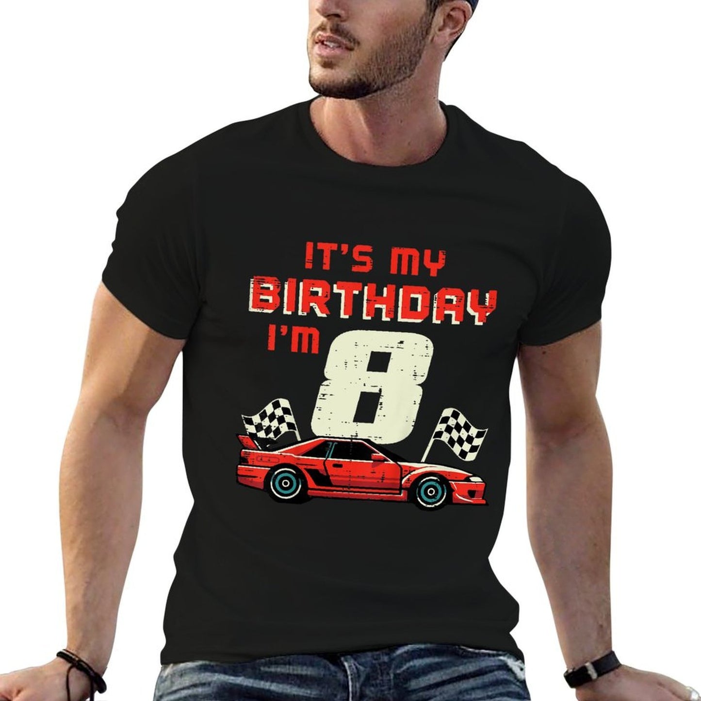 Kids Its My Birthday Im 8 Race Car 8th Bday Eight Year Old Boys  Quick-drying T-Shirt
