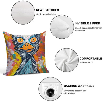 Bird Brain Buzz Soft Multiple Sizes Throw Pillow