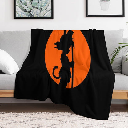 Songoku Silouette Quick-dry Throw Blanket