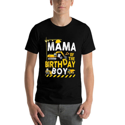 Mama of The Birthday Boy Construction Worker Bday Party Comfortable T-Shirt