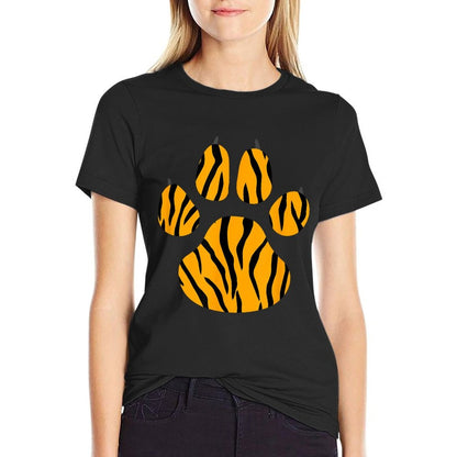 Cool Animal Tiger Print Paw  Relaxed-fit T-Shirt