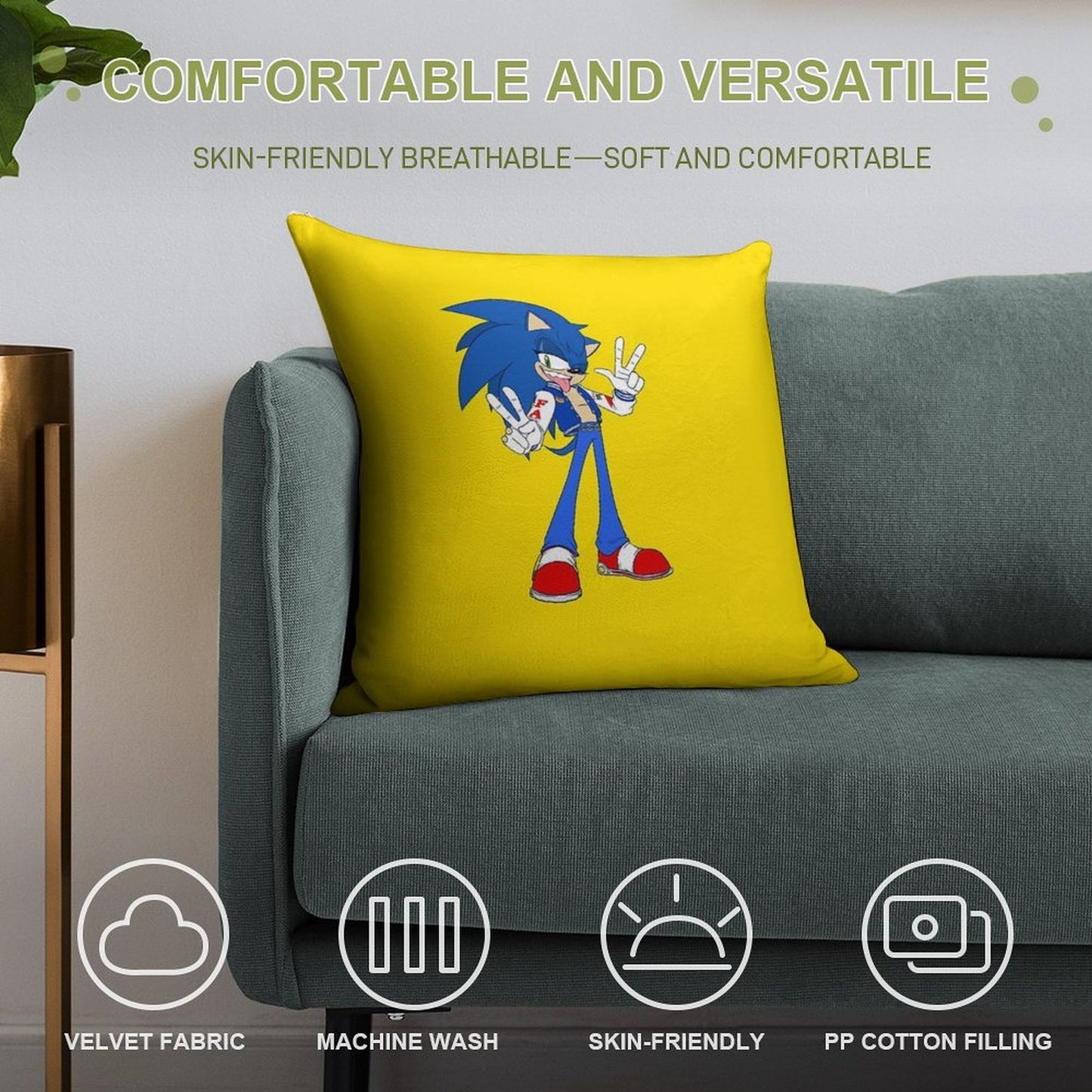 Bbno$onic Soft Warmth Comfort Throw Pillow