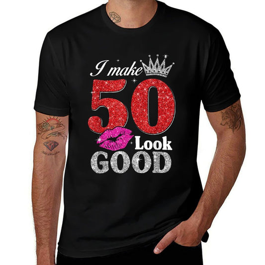 50 Year Old Gifts 50th Birthday I Make 50 Look Good Womens  Vintage-inspired T-Shirt