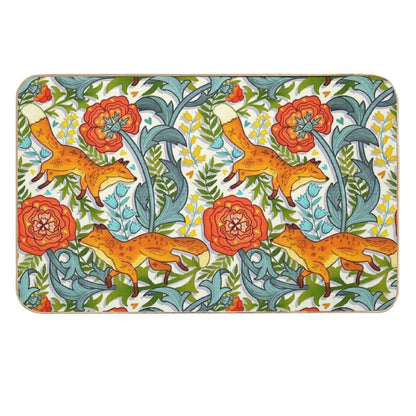 Art Nouveau Foxes  Non-Slip Bath Mat