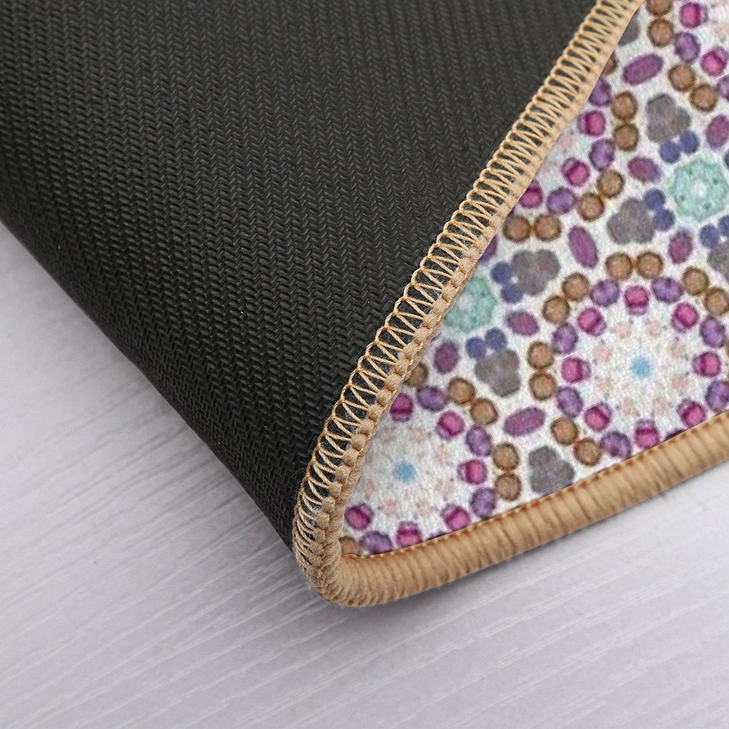 Mediterranean Mosaic Tiles  Azulejo  Slip-Resistant Bath Mat