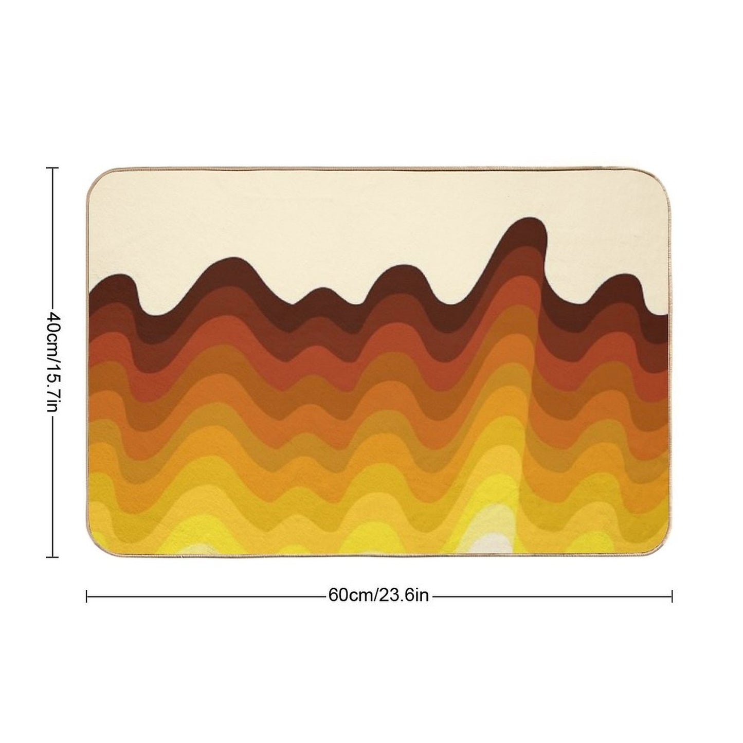 Retro Ripple  Long-Lasting Bath Mat