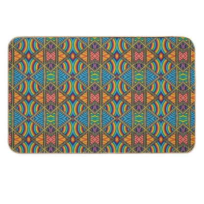 Technicolor Kaleidoscope  Easy To Clean Bath Mat