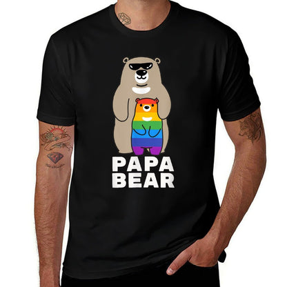 LGBT Proud Papa Bear Proud Bear Dad LGBT Pride Gay Child  Oversized Silhouette T-Shirt