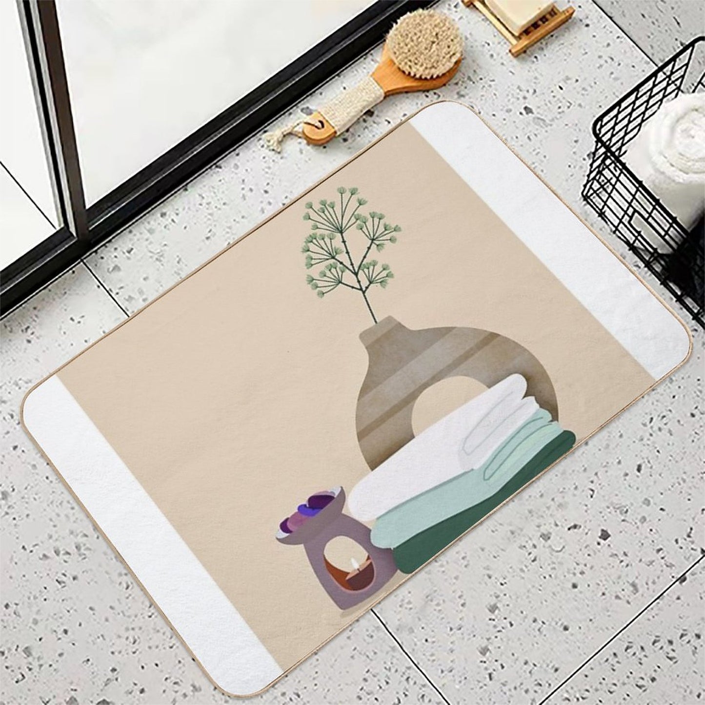 Wall Art for Wellness Lovers  Stain-Proof Bath Mat
