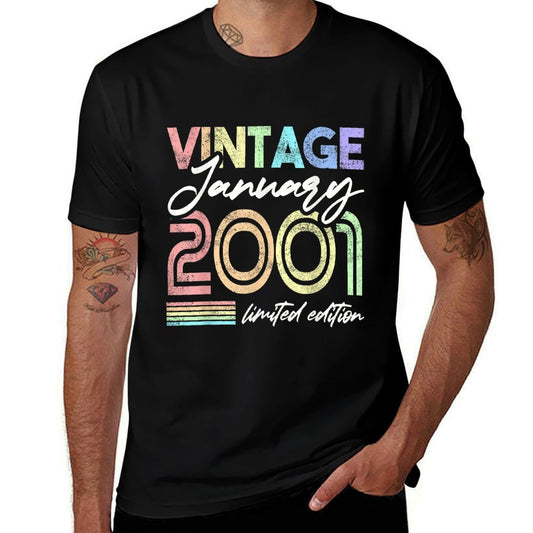 Vintage January 2001 21st Birthday Women  Oversized Silhouette T-Shirt