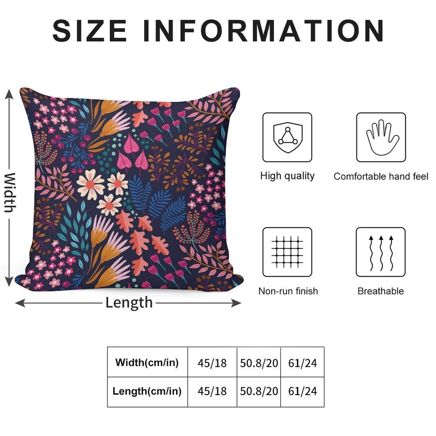 BLISS Flower Field Soft Anti-Pilling Throw Pillow