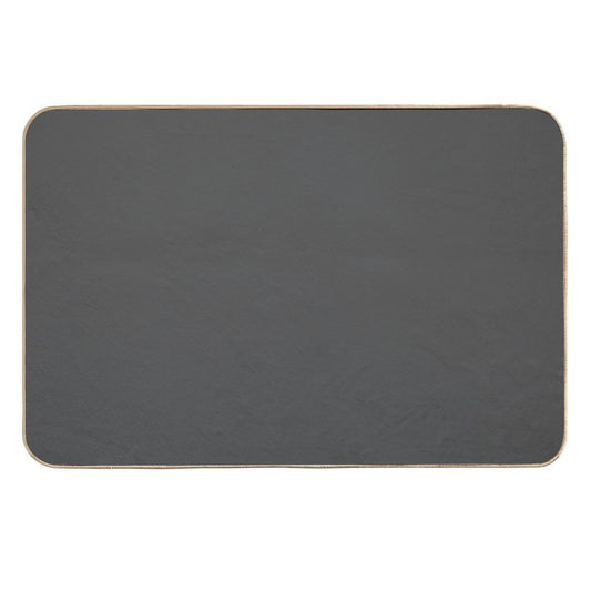 Plain Ash Grey, Dark Grey, Accent Grey, Charcoal, Sooty Grey, Forecast Color  Non-Slip Bath Mat