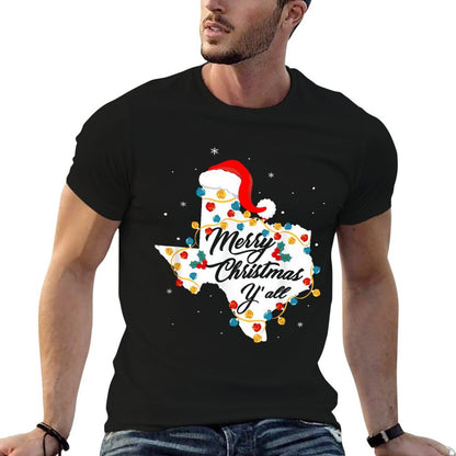 Merry Christmas YAll Texas State Texan Holiday Men Women  Graphic-printed T-Shirt