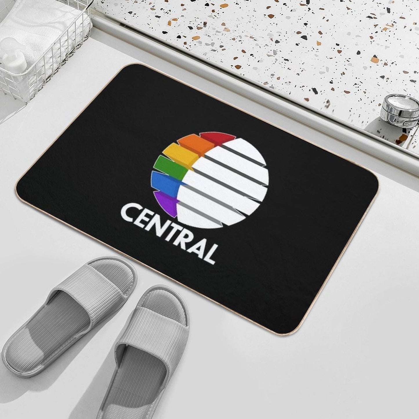 Central TV 1  Slip-Resistant Bath Mat