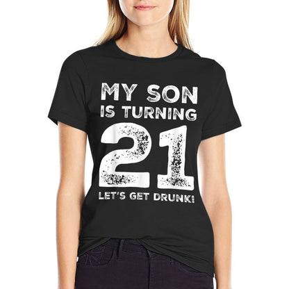 21st Birthday for Dad 21 Year Old Son Gift Family Squad  Durable T-Shirt