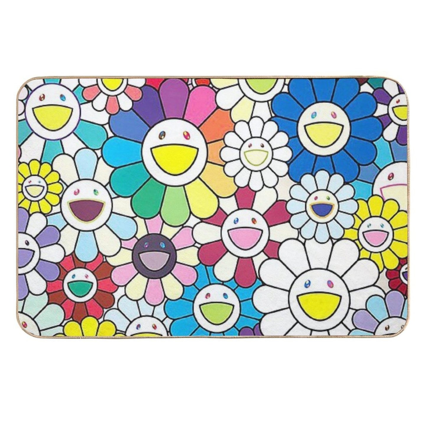 Rainbow Flower Durable Bath Mat